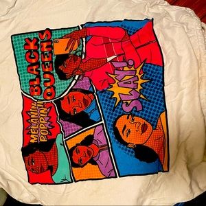 Black Queen teen girls cropped shirt